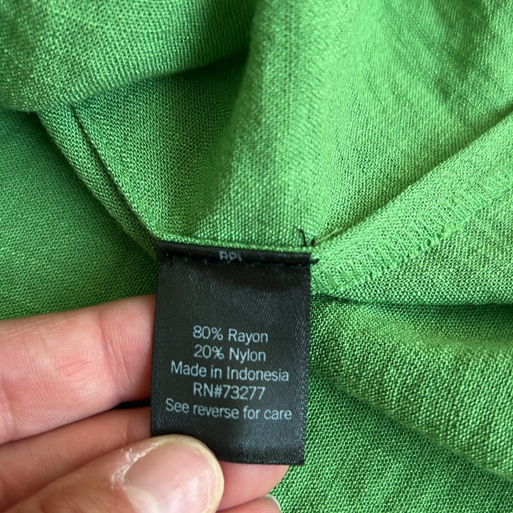 Simply Vera Vera Wang Vibrant Green Polo Shirt - Picture 5 of 7